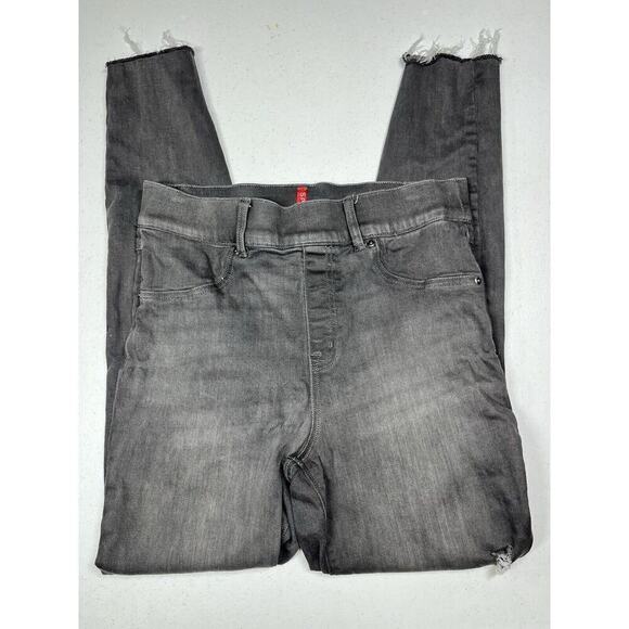 Spanx Womens Pull On Raw Hem Stretch Gray Washed Jogging Size M - Picture 1 of 9